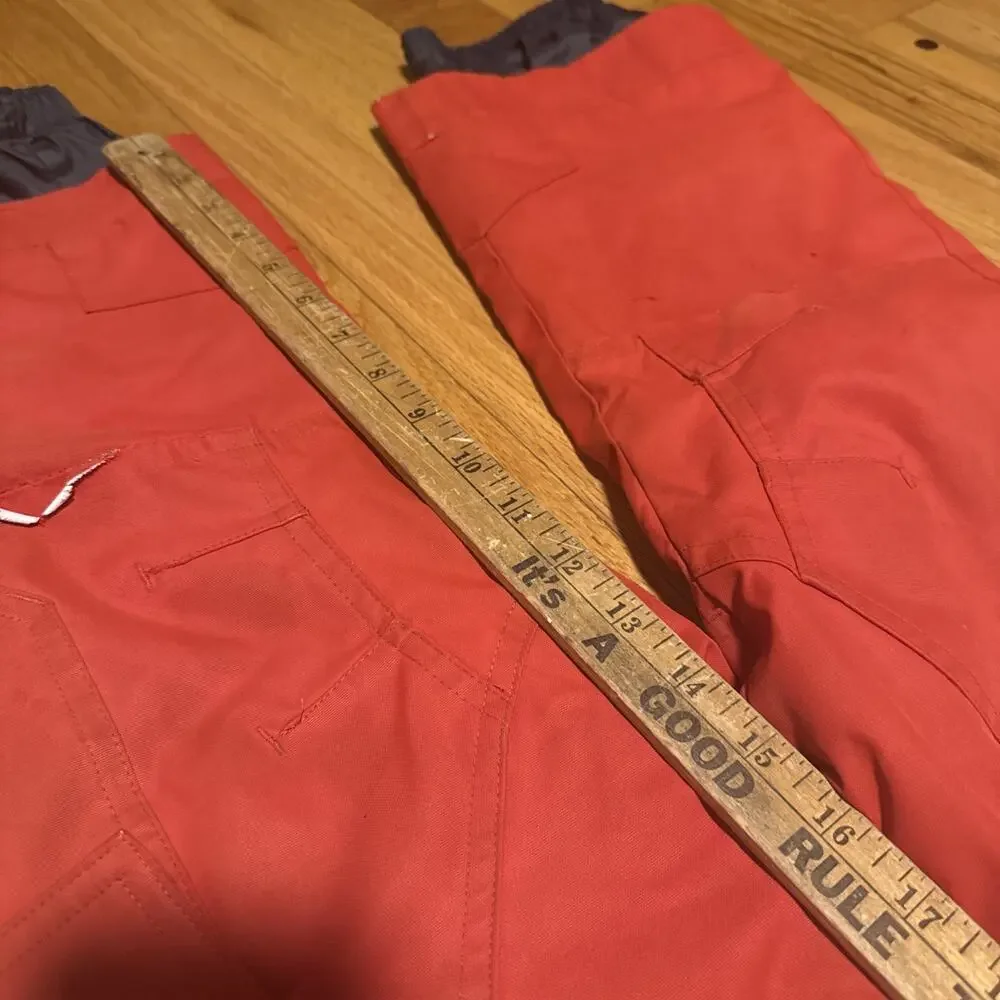 Obermeyer Red Snow Bibs Kids Size 4 Insulated Ski Snow Pants Waterproof